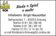 Kindereck Erdweg-Mode, Spiel und mehr...