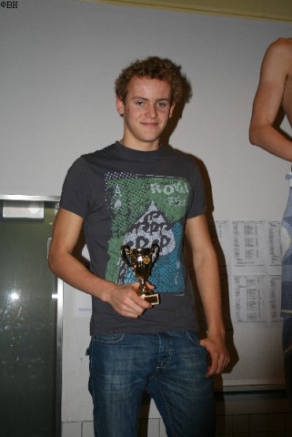 Jonas bei der Pokalehrung Platz 2