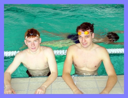 nach dem Einschwimmen links Alexander (Knig) rechts Markus (Hanusch)