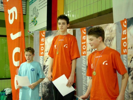 Siegerehrung: 1. Platz und Bayerischer Meister ber 1500m Freistil