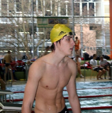 Patrick nach dem Einschwimmen