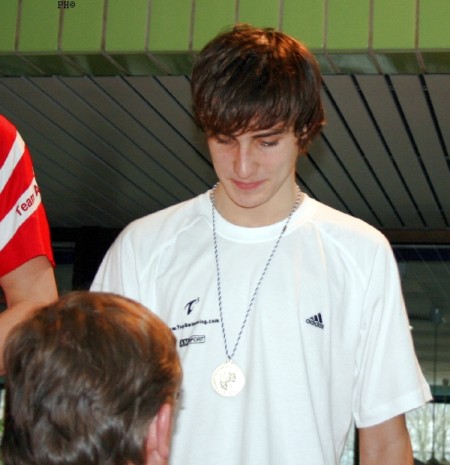 Siegerehrung ber 400 m Lagen 3. Platz