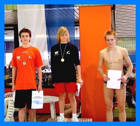 Patrick holt die Silbermedaille ber 400 m Lagen 