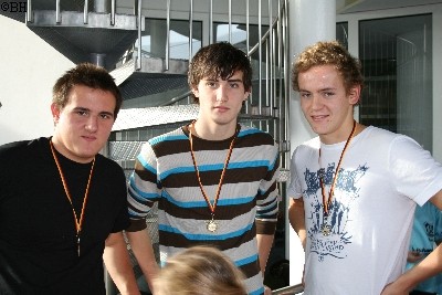 von links: Morle, ich und Jonas nach der Siegerehrung