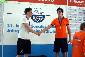 Siegerehrung ber 400m Lagen - 3. Platz