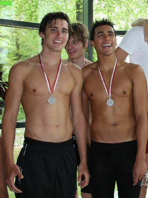 Siegerehrung 4 x 100m Freistil - Platz 1