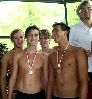 Siegerehrung 4x200mFreistil - Platz 2