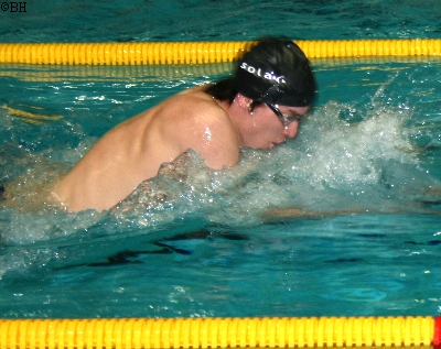 Wettkampf ber 200m Brust