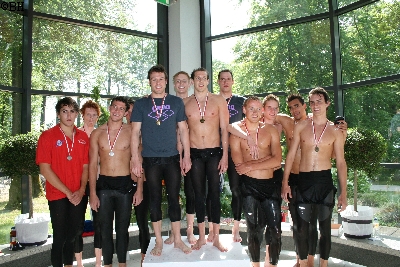 Siegerehrung 4 x 200m Freistil