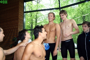 Siegerehrung 4 x 100m Freistil - Platz 1